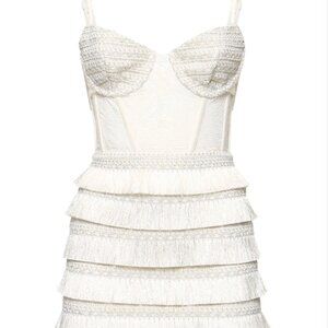 PatBO Metallic Fringe Bustier Mini Dress - Sold Out!